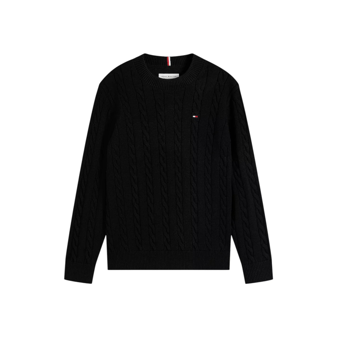 Maglione a trecce bambino nero tommy hilfiger - maglie
