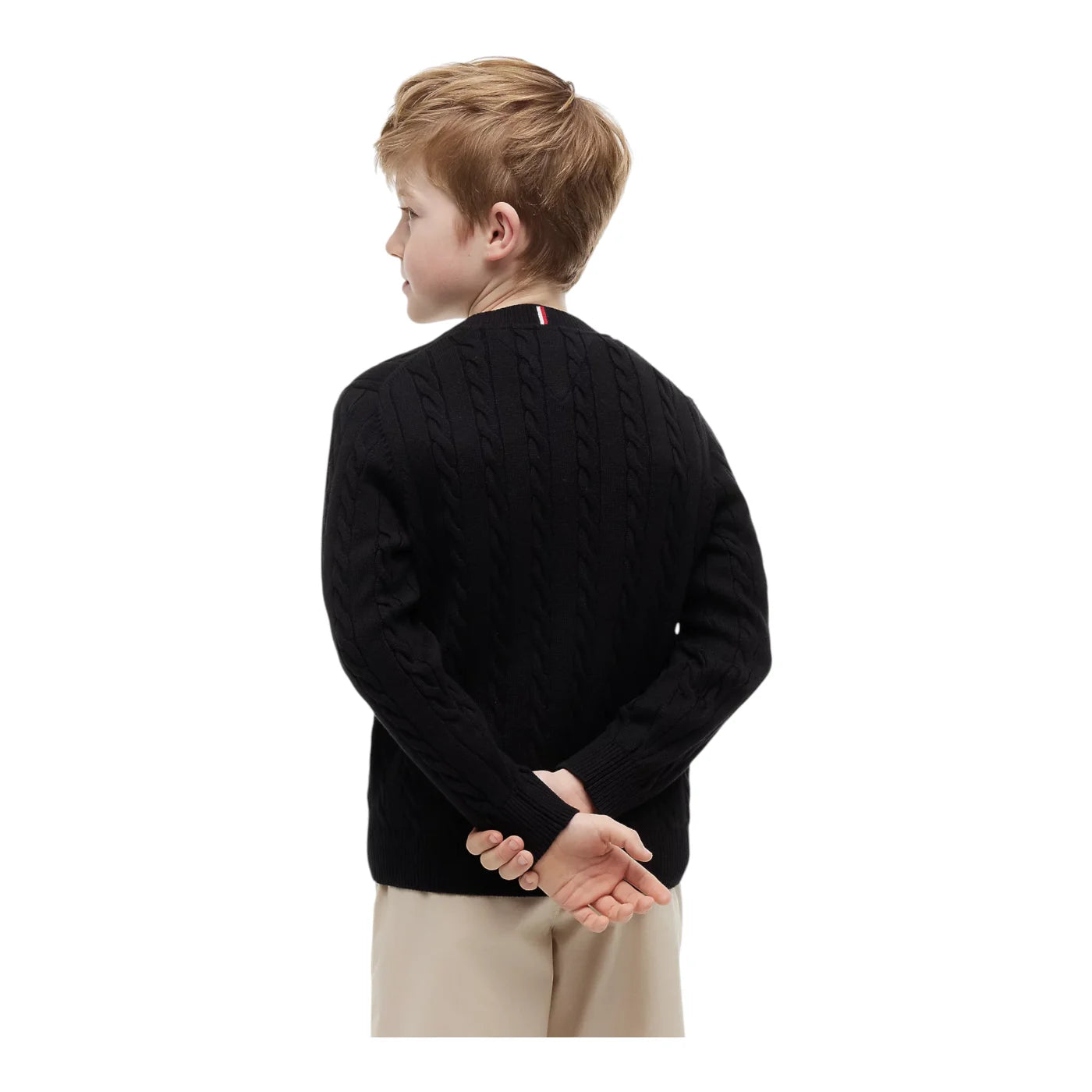 Maglione a trecce bambino nero tommy hilfiger - maglie