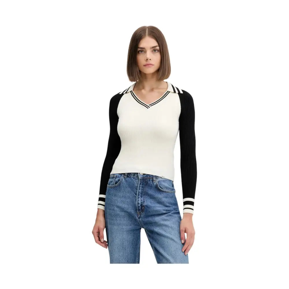 Maglione con collo a V Donna Guess Jeans Guess Jeans