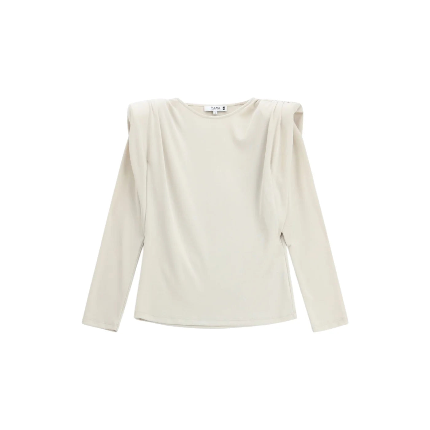 Maglione con spalle strutturate donna avorio please - maglie