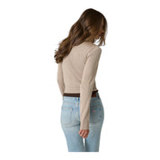 Maglione con zip e lavorazione intarsiata donna beige guess - maglie