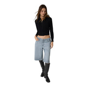Maglione con zip in misto lana donna nero guess - maglie