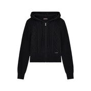 Maglione con zip in misto lana donna nero guess - maglie