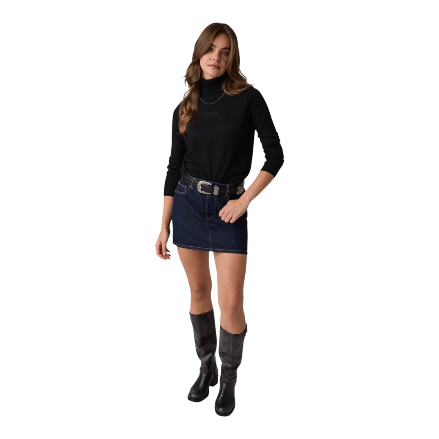 Maglione in misto lana donna nero guess - maglie