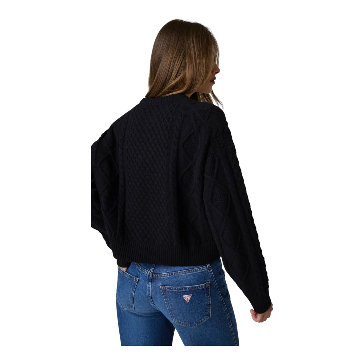 Maglione in misto lana donna nero guess - maglie