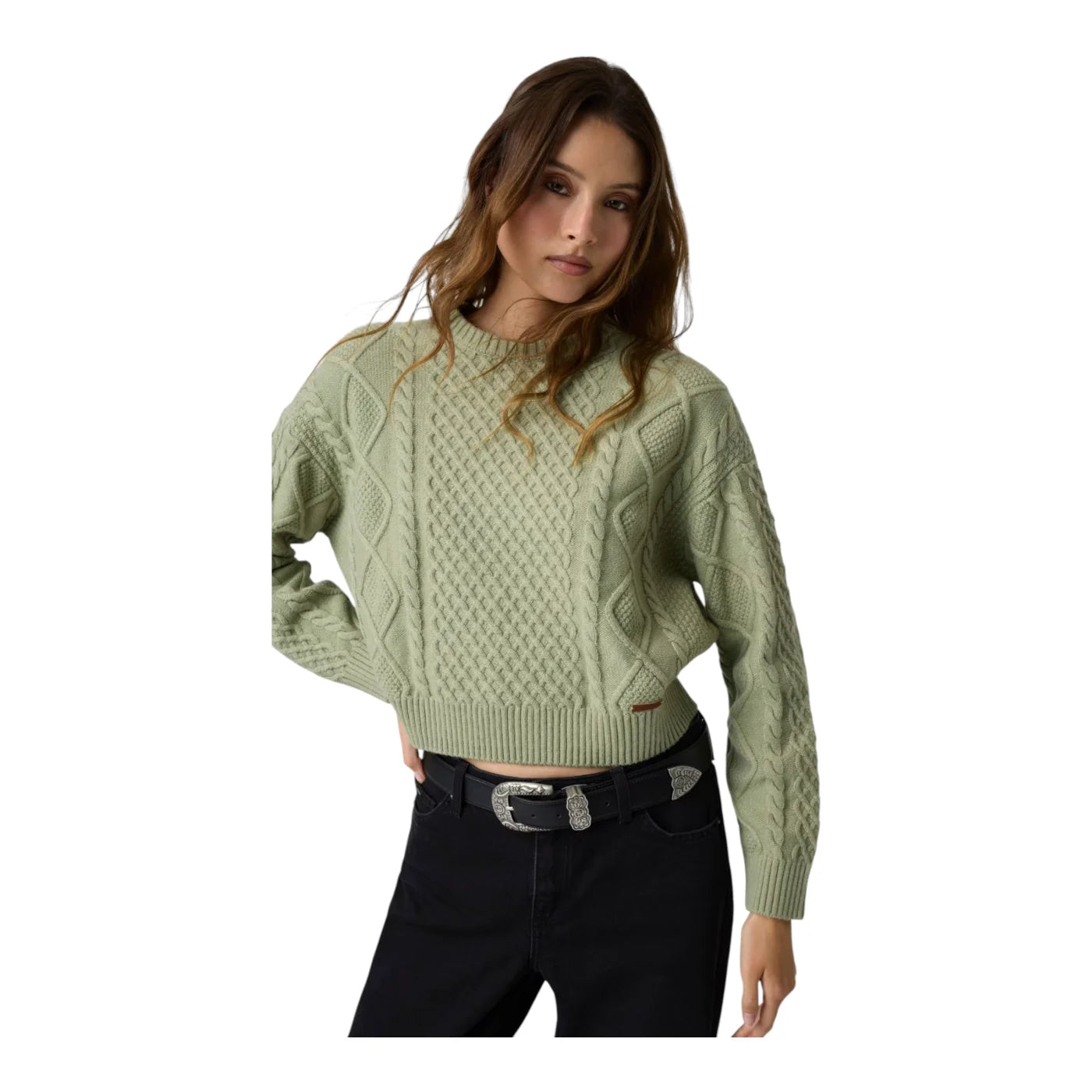 Maglione in misto lana donna verde guess - maglie