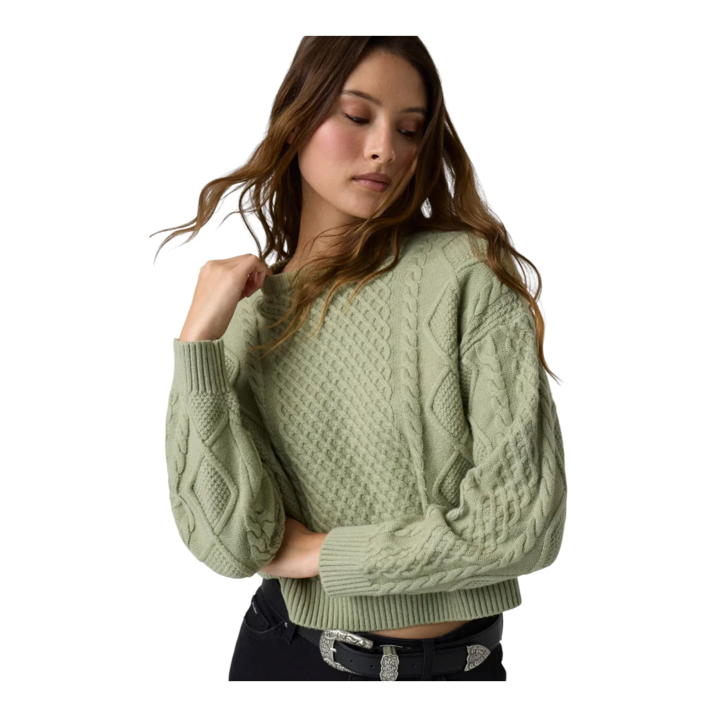 Maglione in misto lana donna verde guess - maglie