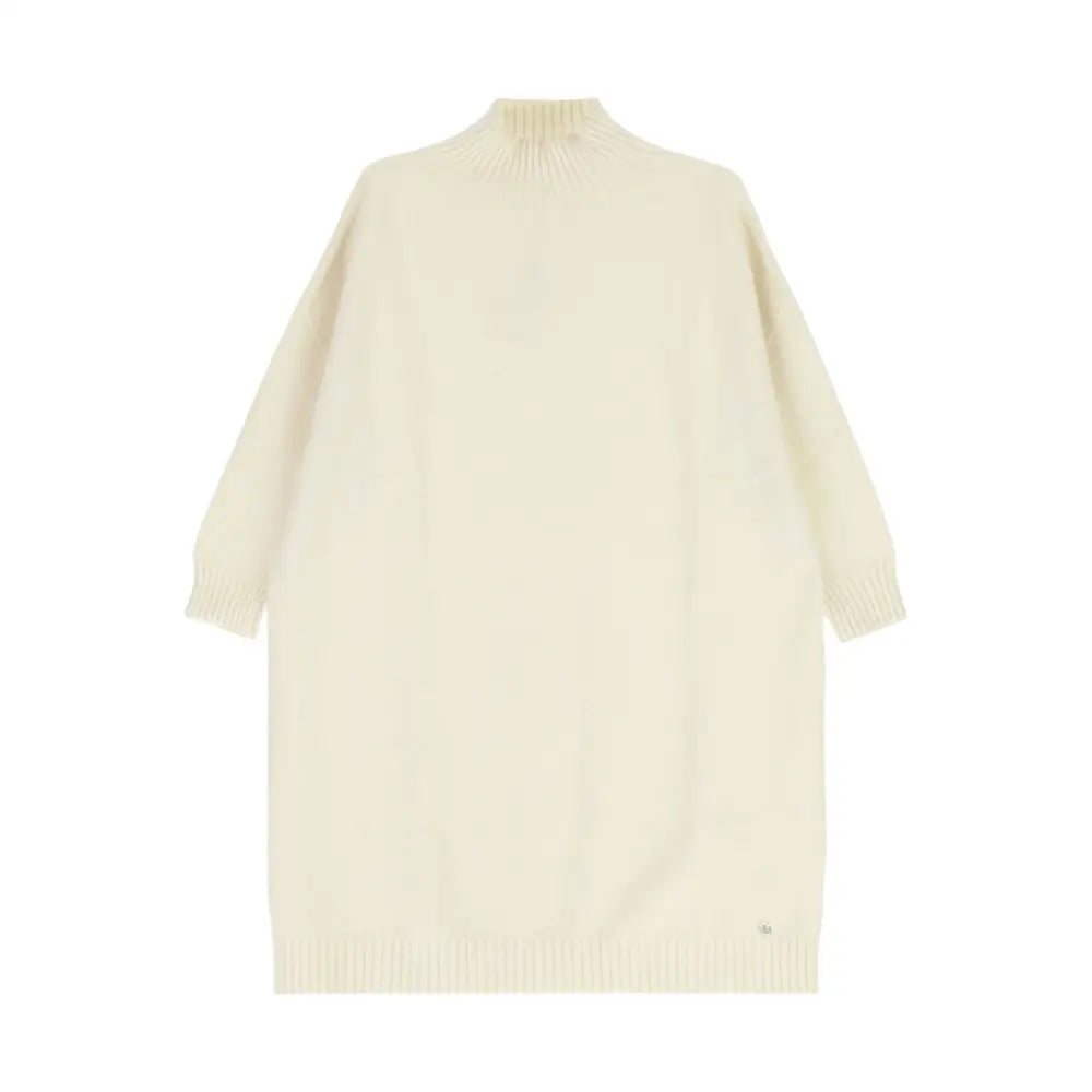 Maglione lungo a collo alto vestibilità morbida Donna Please Please