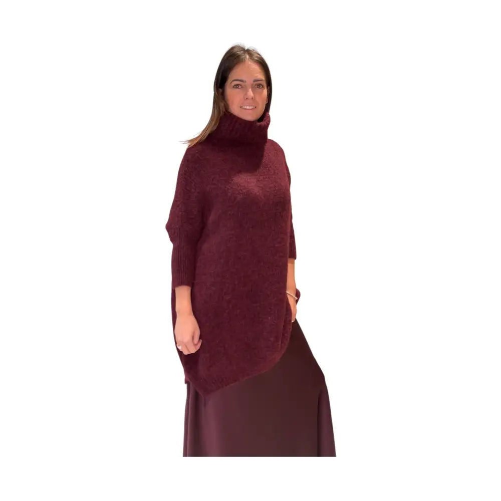 Maglione over con maniche a mezzo braccio e collo alto Donna Imperial Imperial