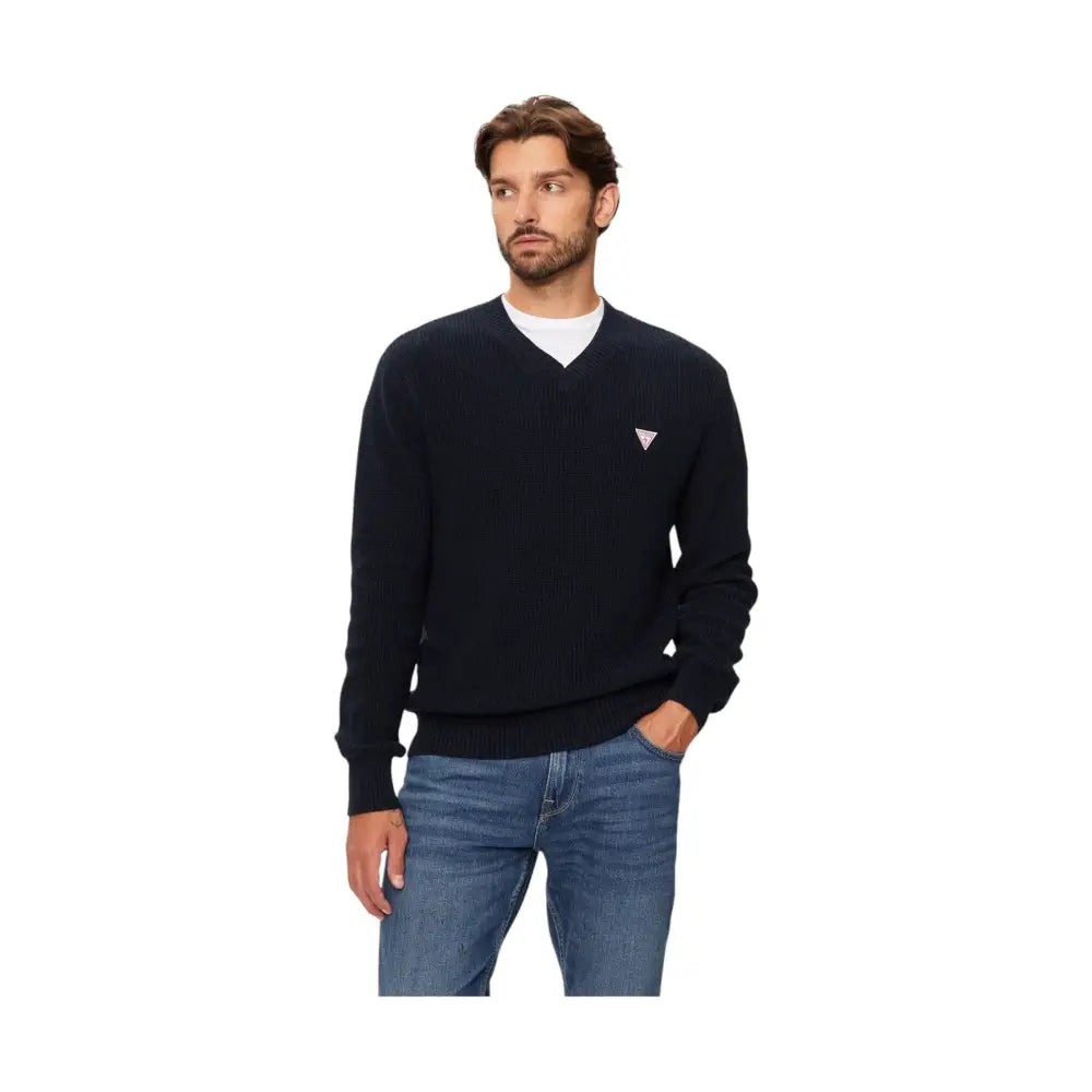 Maglione Uomo Guess Jeans collo a V Regular Fit Guess Jeans