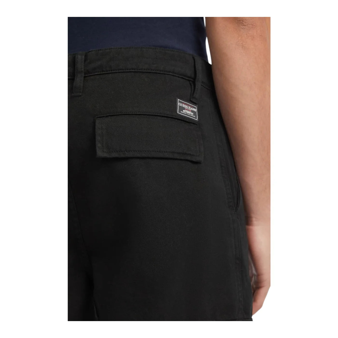 Pantalone chino cargo uomo nero guess - pantaloni