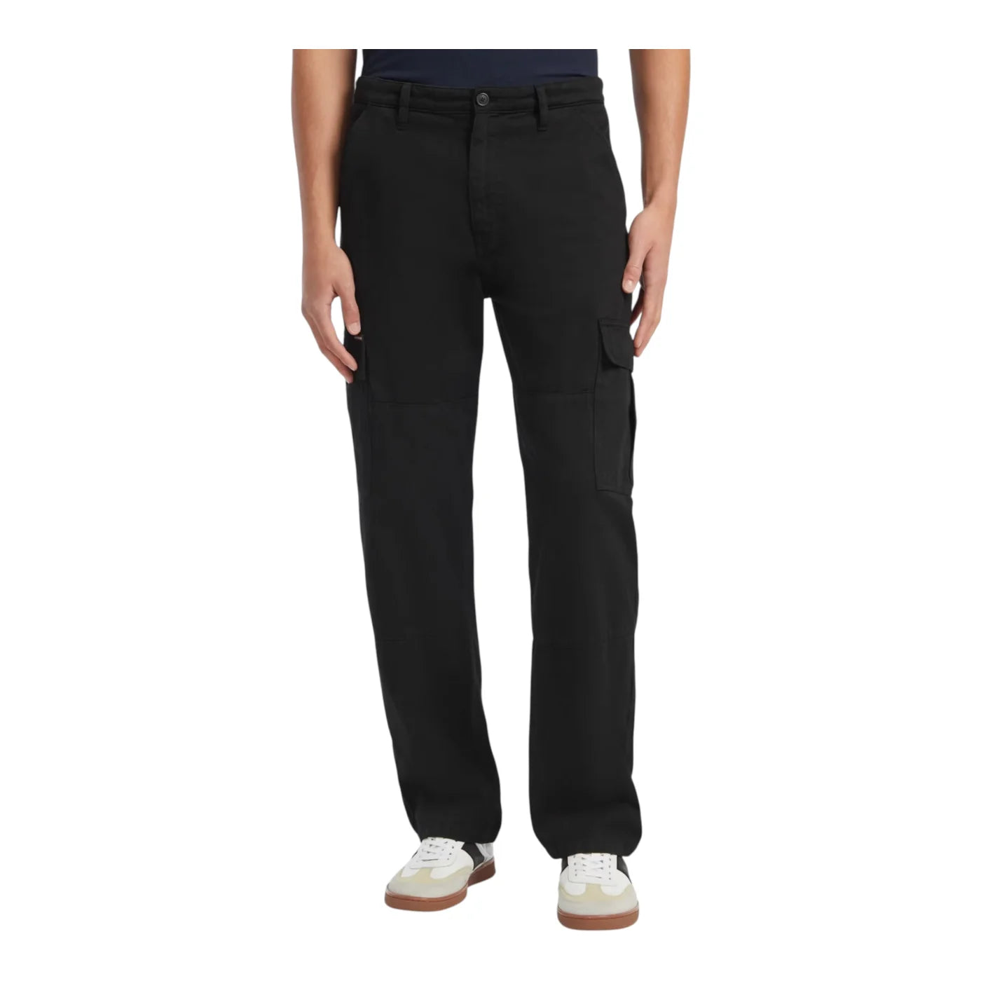 Pantalone chino cargo uomo nero guess - pantaloni