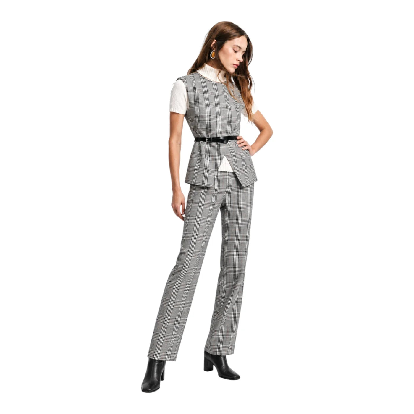 Pantalone scozzese donna grigio please - pantaloni
