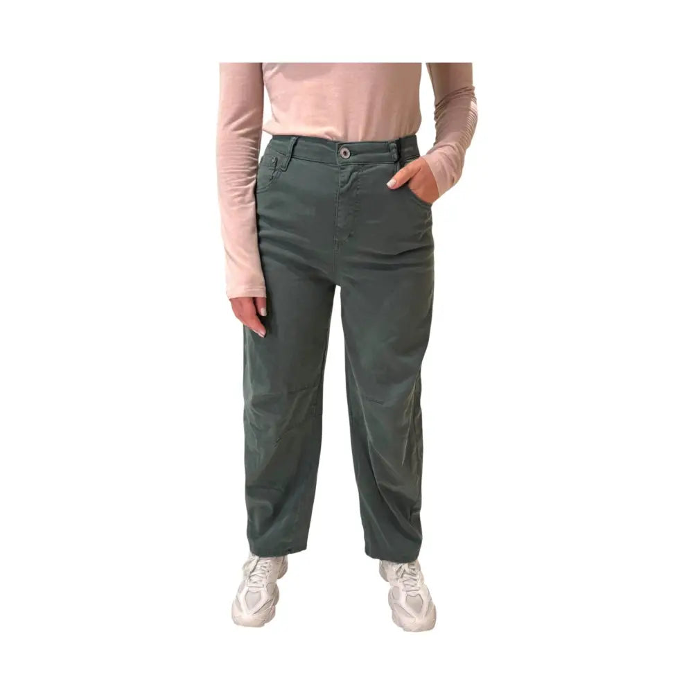 Pantaloni baggy con tasche e bottoni a vista Donna Please Please