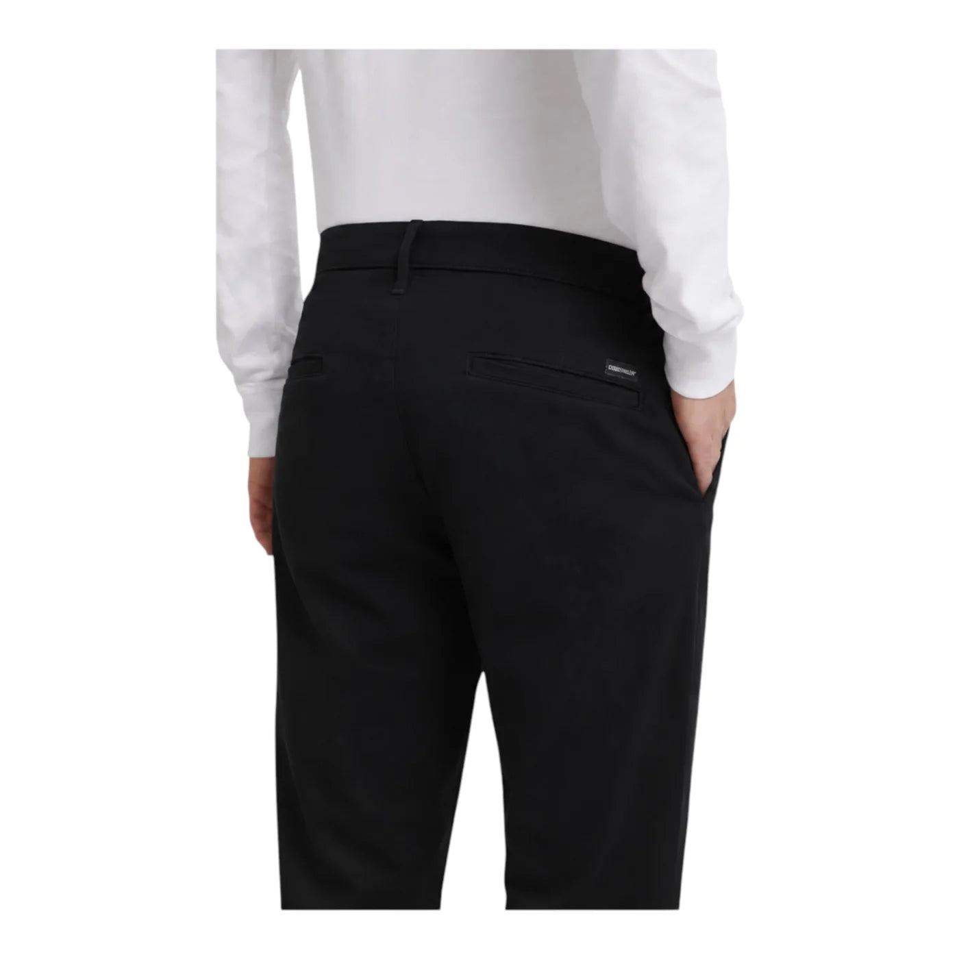 Pantaloni chino uomo guess jeans nero