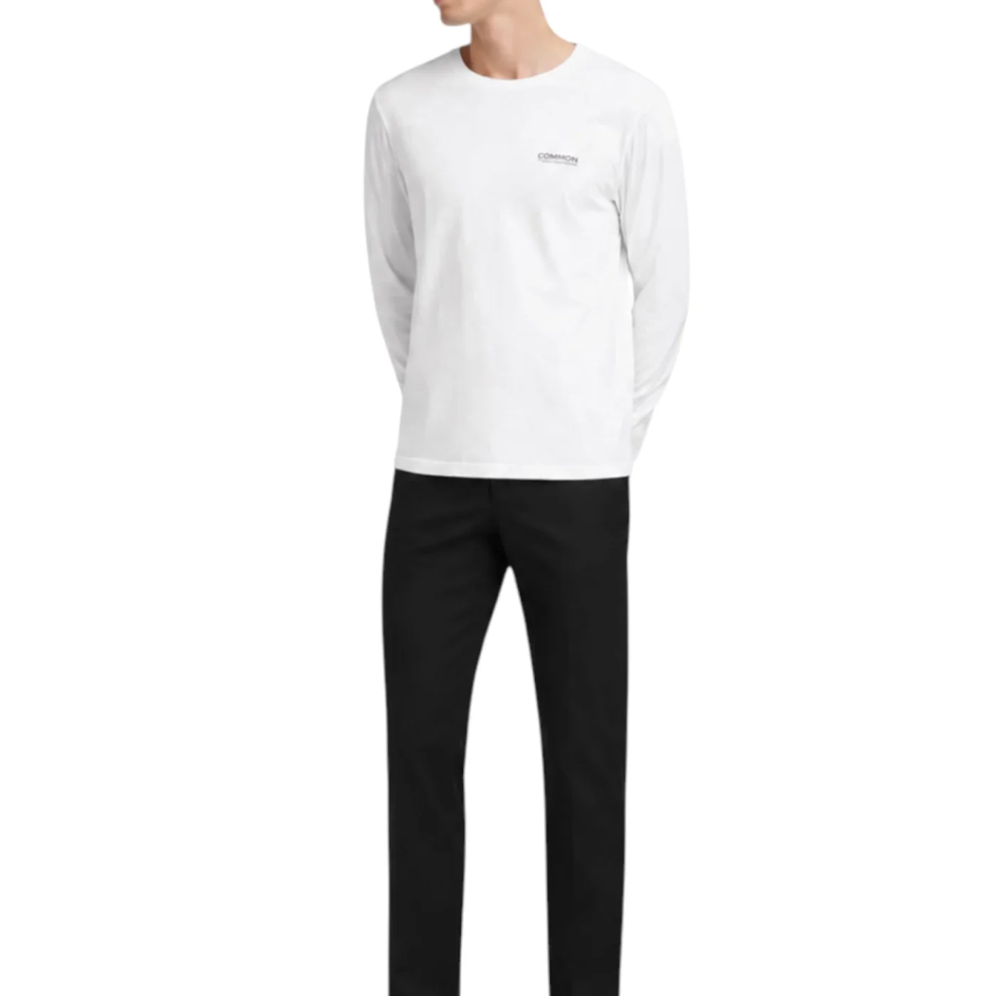 Pantaloni chino uomo guess jeans nero