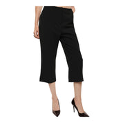 Pantaloni cropped vita alta linea ampia donna nero imperial