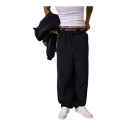 Pantaloni jogger in nylon uomo nero guess