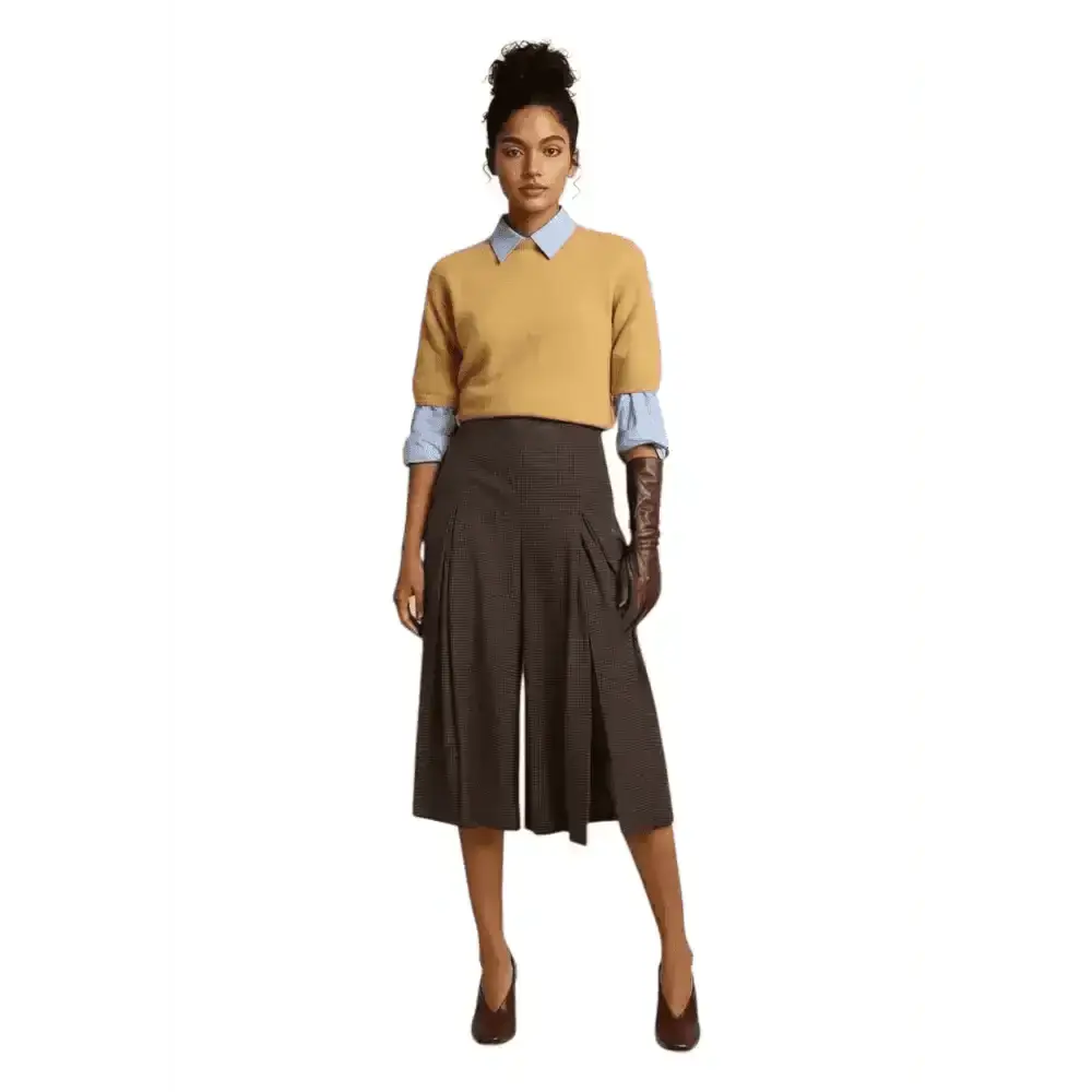 Pantaloni palazzo ampia gamba con pinces Donna Imperial - Follower SRL