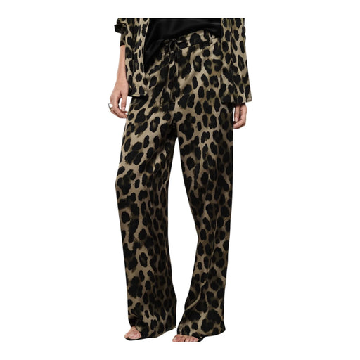 Pantaloni palazzo animalier vita alta donna multicolore imperial