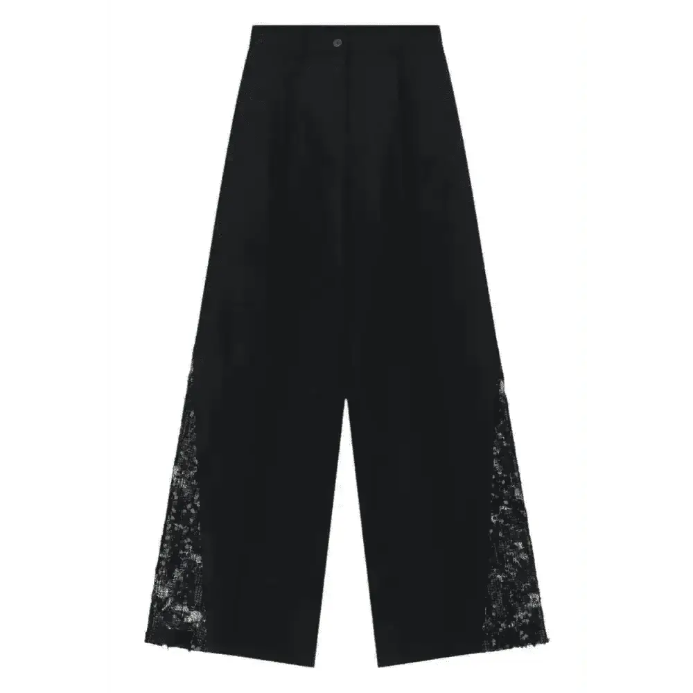 pantaloni palazzo con dettagli in paillettes laterali Donna Imperial - Follower SRL