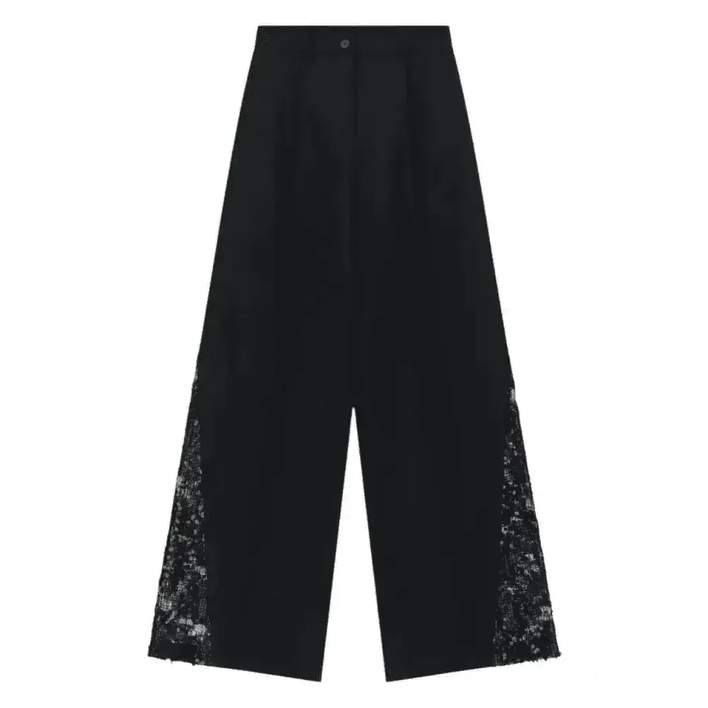pantaloni palazzo con dettagli in paillettes laterali Donna Imperial - Follower SRL