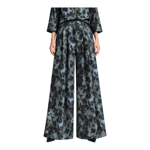 Pantaloni palazzo con pinces e vita alta donna multicolore please