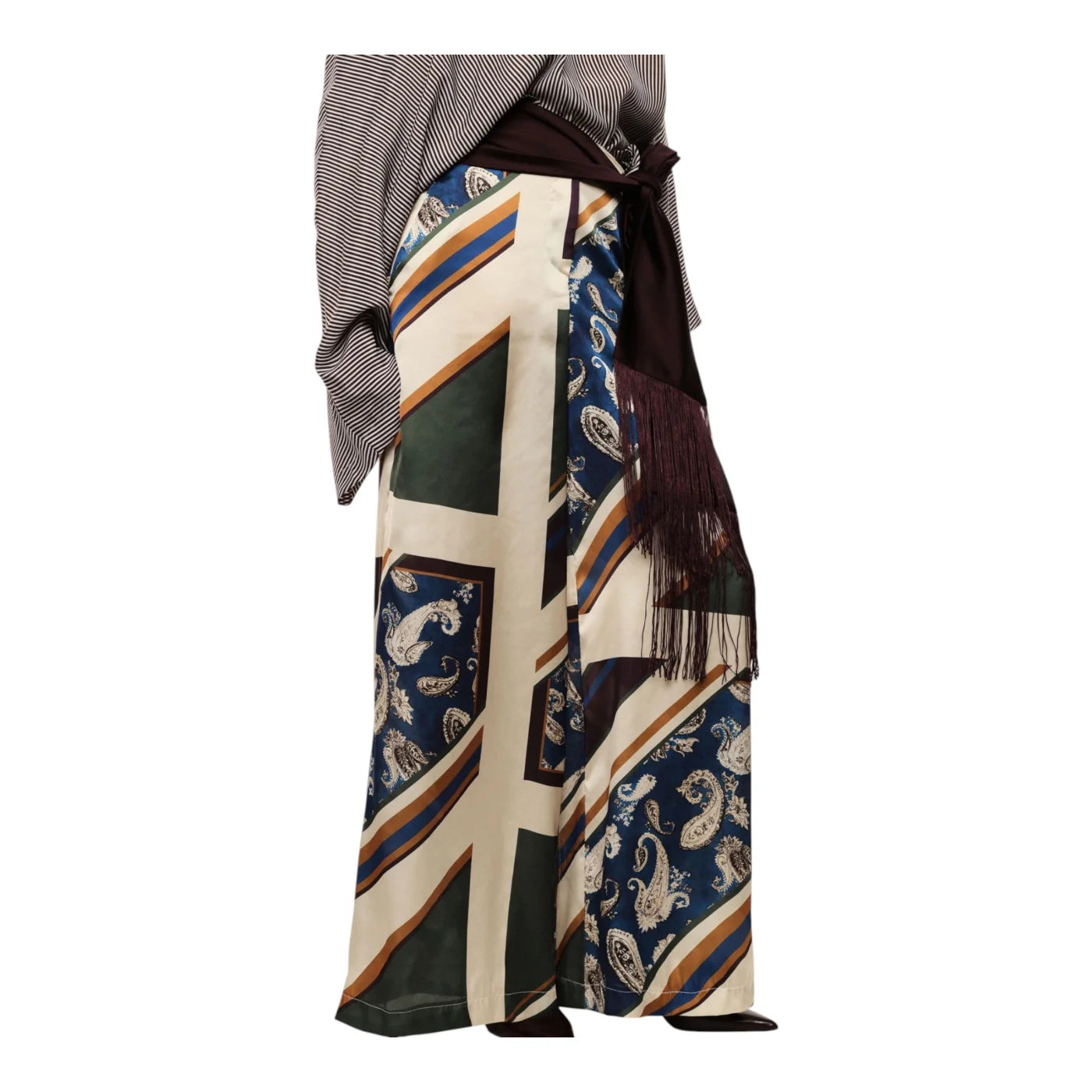 Pantaloni palazzo stampa paisley donna multicolore imperial
