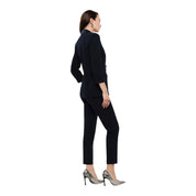 Pantaloni sartoriali linea affusolata donna blu imperial