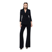Pantaloni sartoriali linea affusolata donna blu imperial