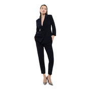 Pantaloni sartoriali linea affusolata donna blu imperial