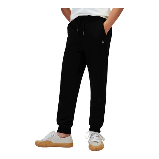 Pantaloni sportivi logo iconico bambino nero calvin klein