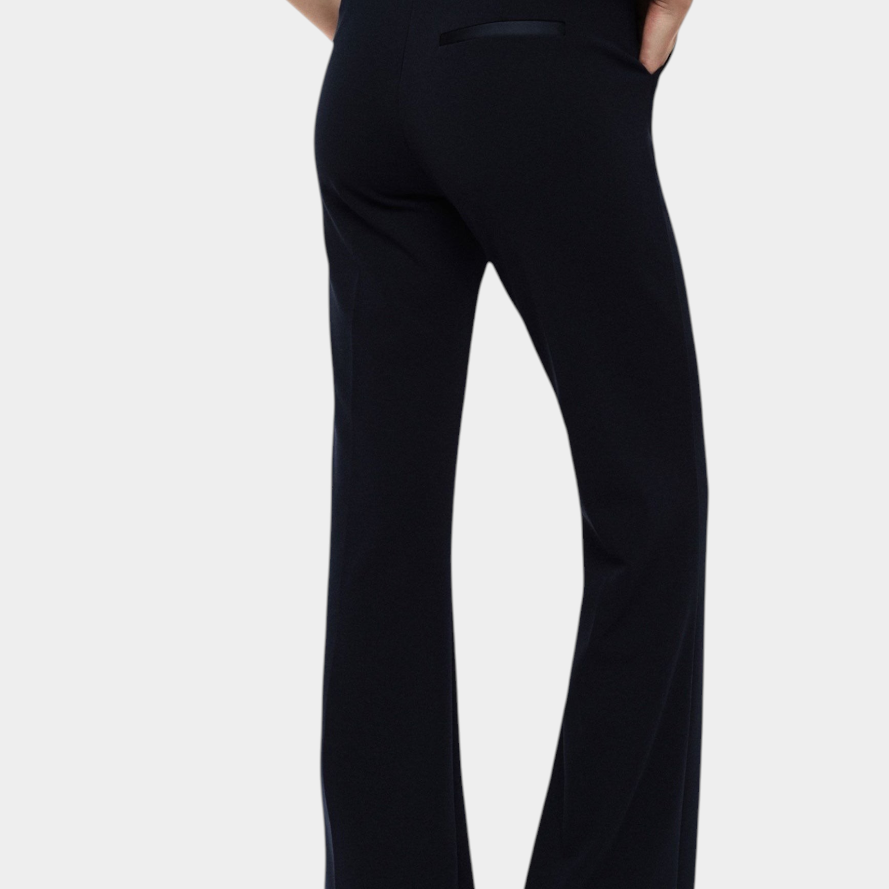 Pantaloni sartoriali linea affusolata donna blu imperial