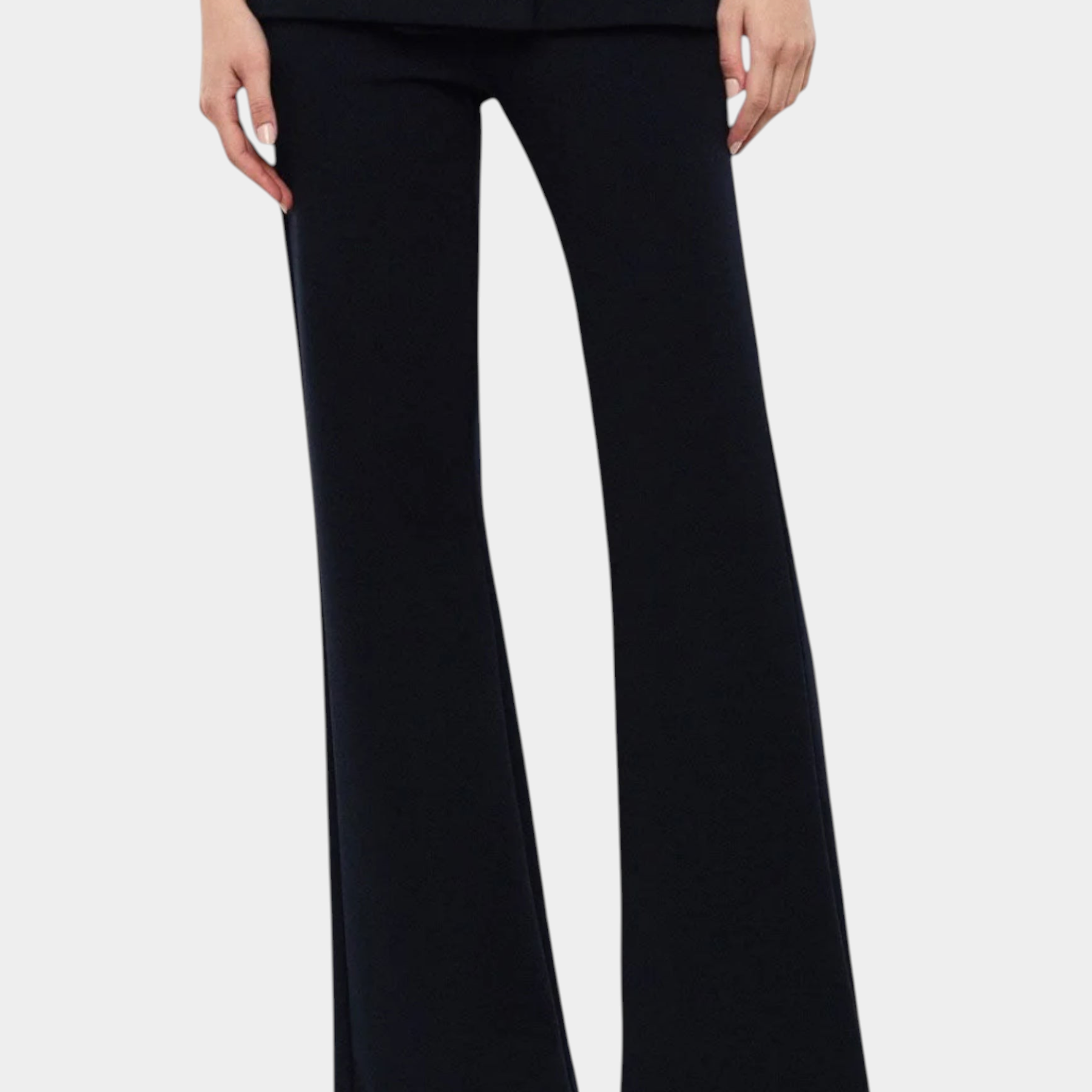 Pantaloni sartoriali linea affusolata donna blu imperial