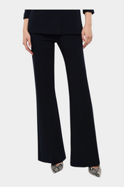 Pantaloni sartoriali linea affusolata donna blu imperial