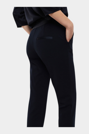 Pantaloni sartoriali linea affusolata donna blu imperial