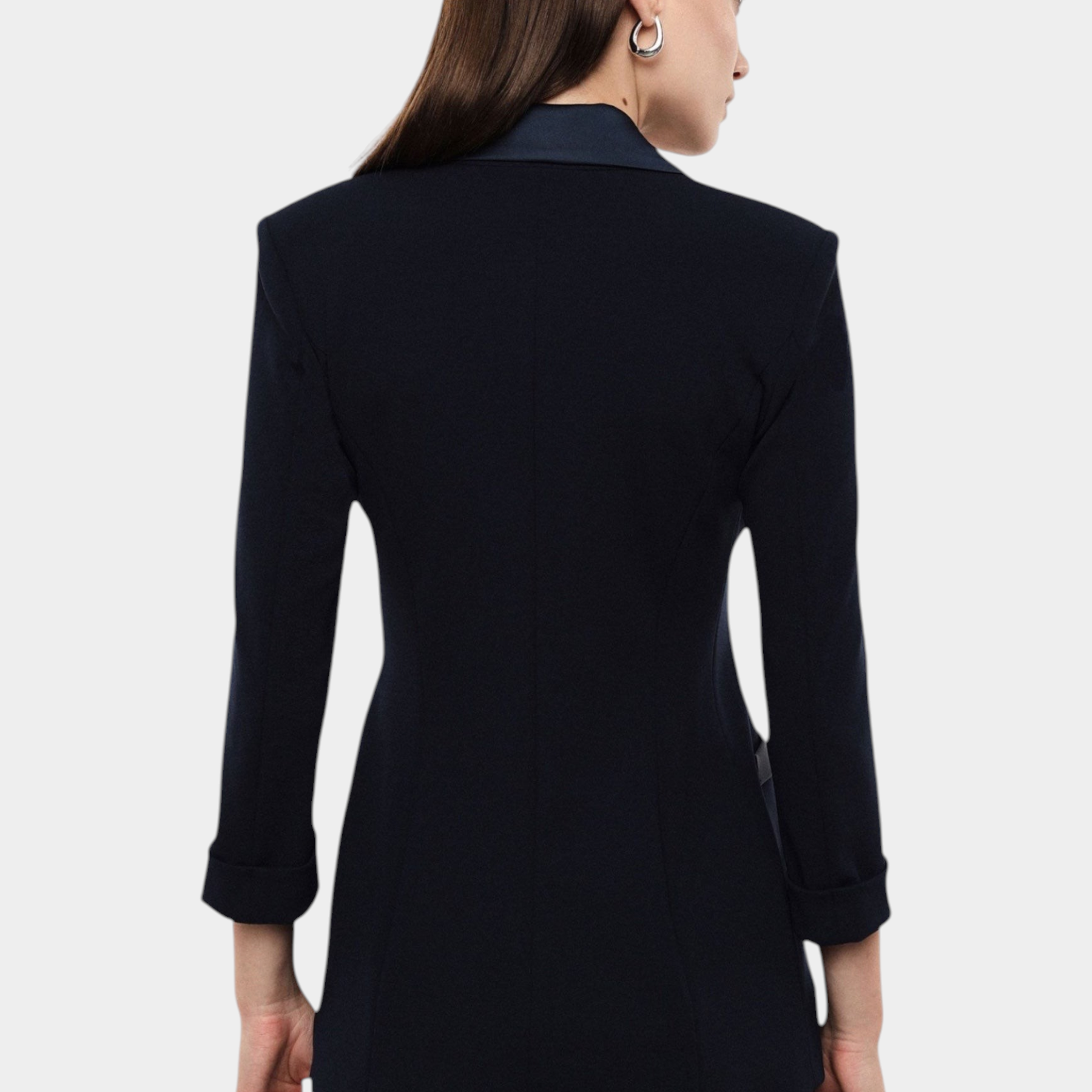 Blazer doppiopetto con maniche tre quarti donna blu imperial