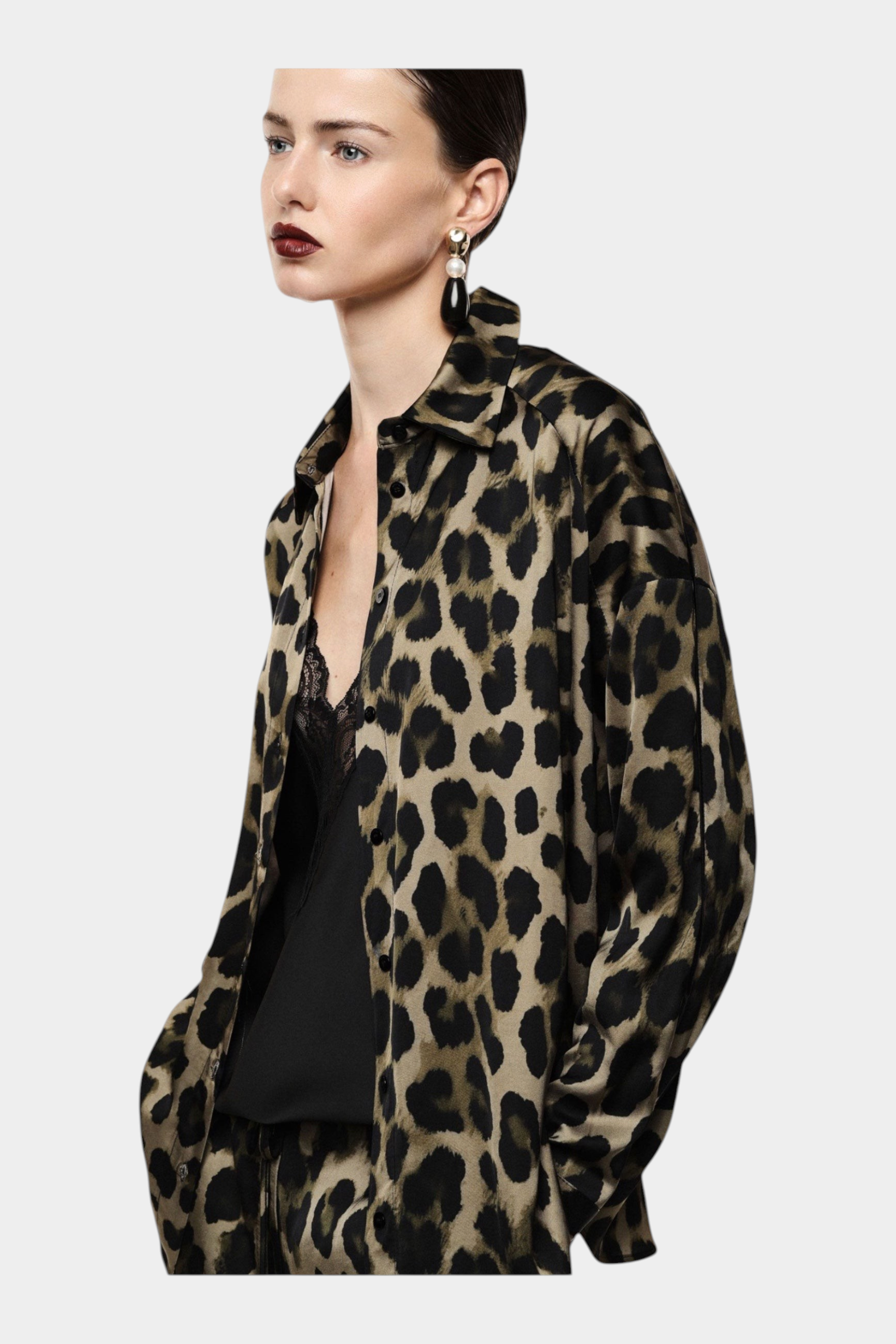 Camicia stampa animalier donna verde imperial - camicie