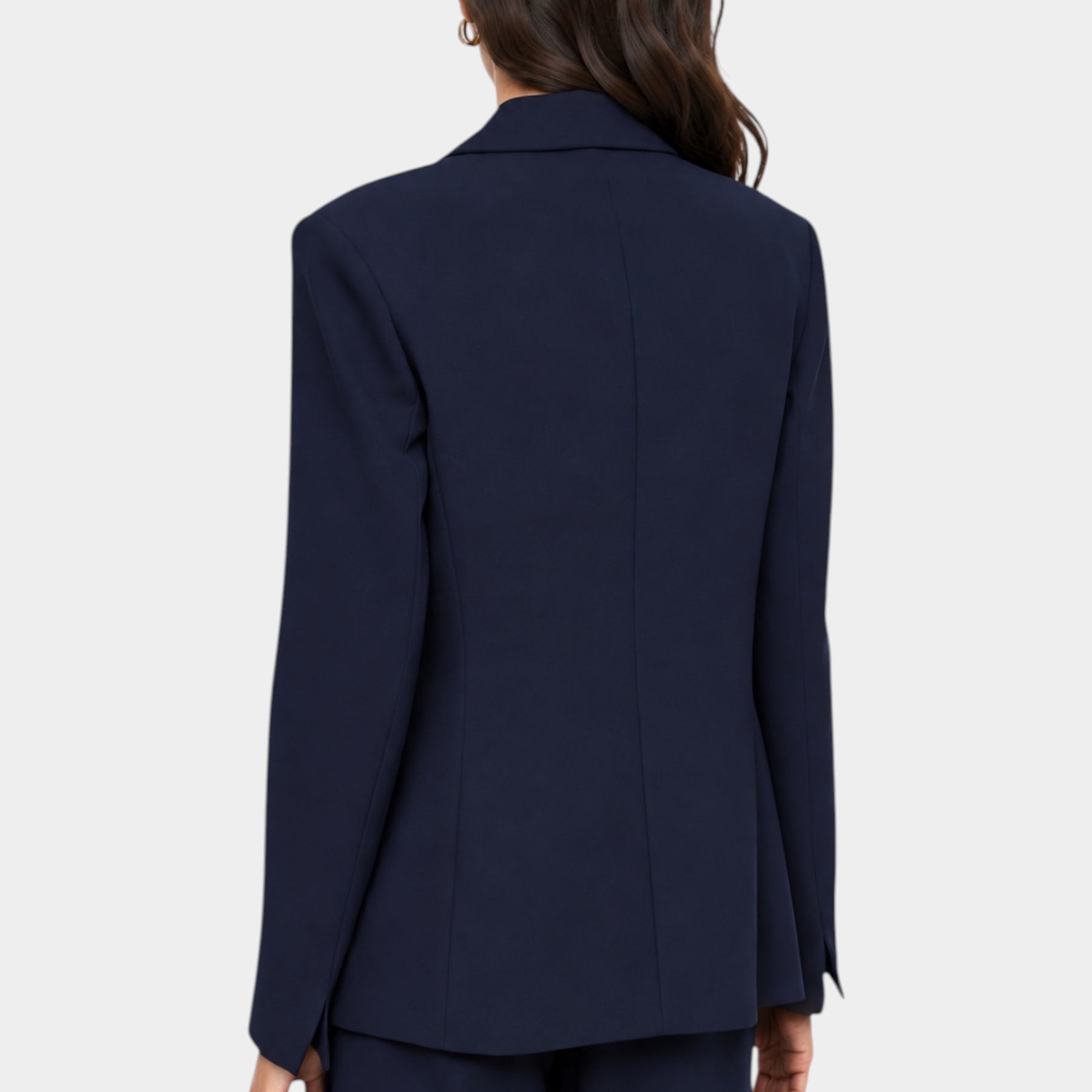Blazer monopetto con tasche a patta laterali donna blu imperial