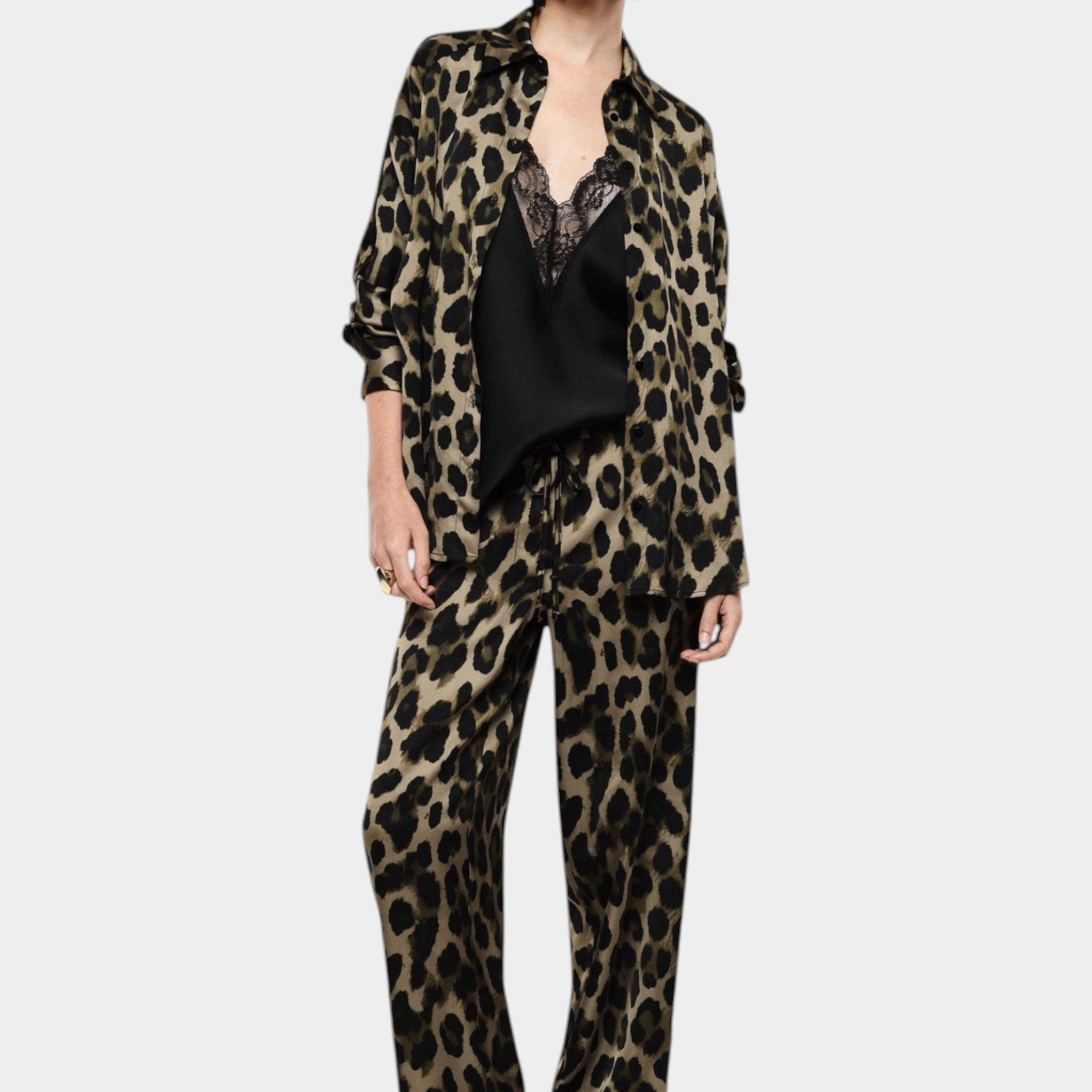 Camicia stampa animalier donna verde imperial - camicie