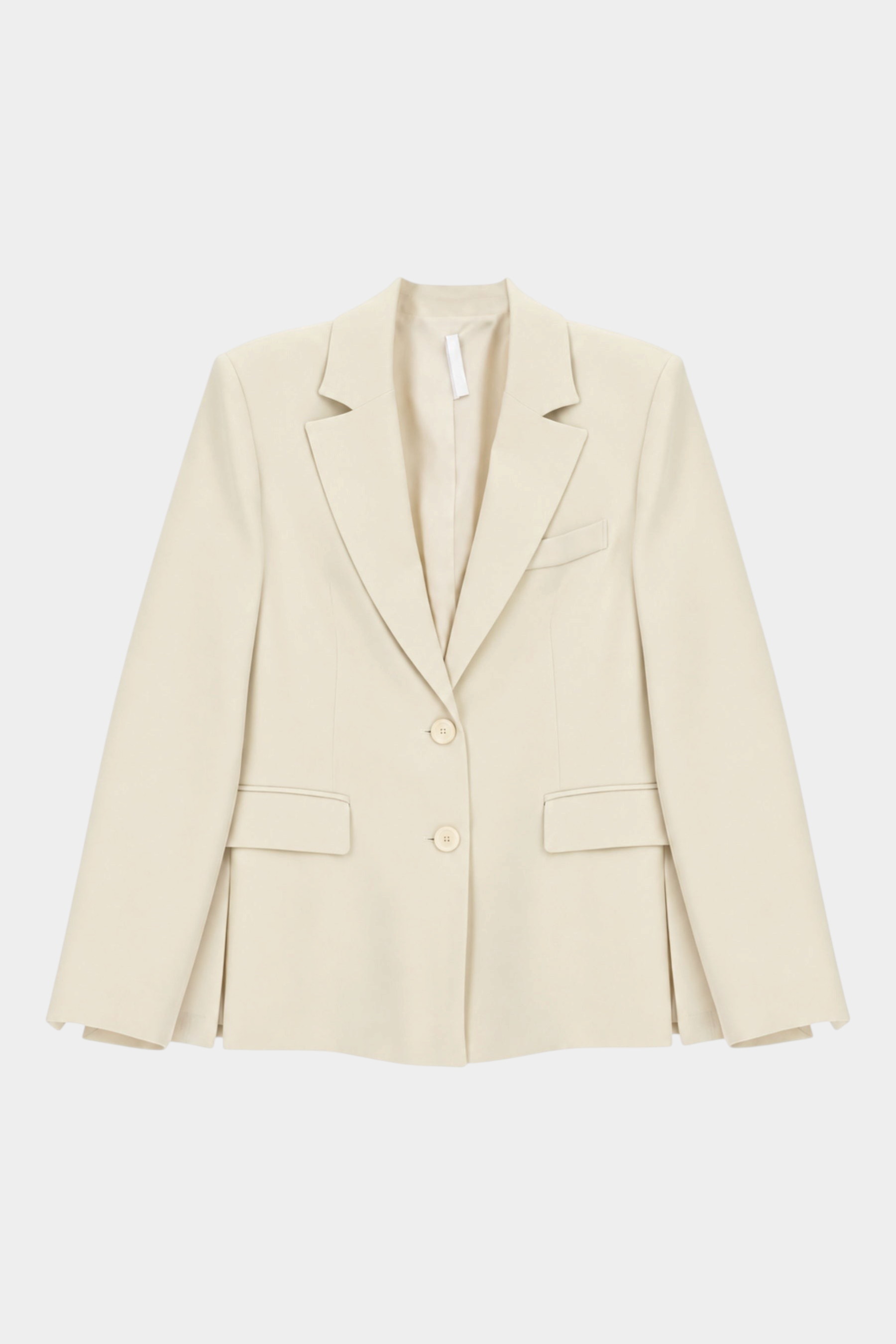 Blazer monopetto con tasche a patta laterali donna avorio imperial