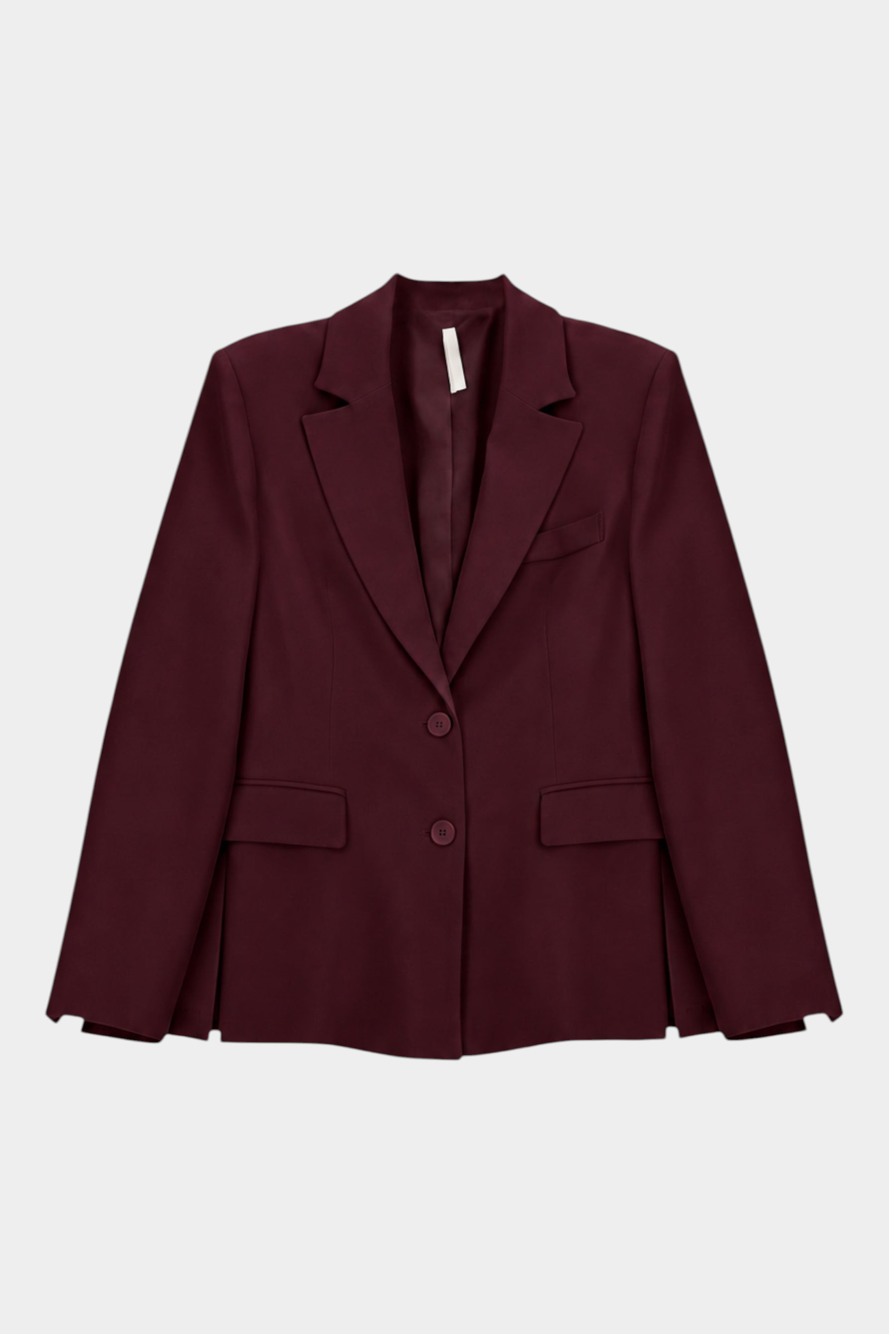 Blazer monopetto con tasche a patta laterali donna bordeaux imperial