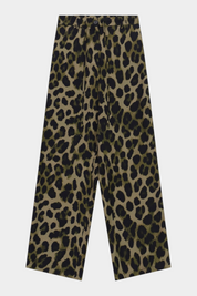 Pantaloni palazzo animalier vita alta donna multicolore imperial