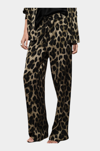 Pantaloni palazzo animalier vita alta donna multicolore imperial