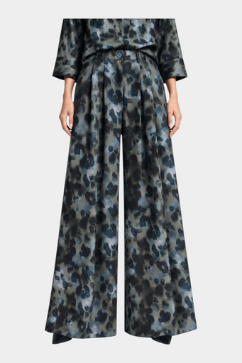Pantaloni palazzo con pinces e vita alta donna multicolore please