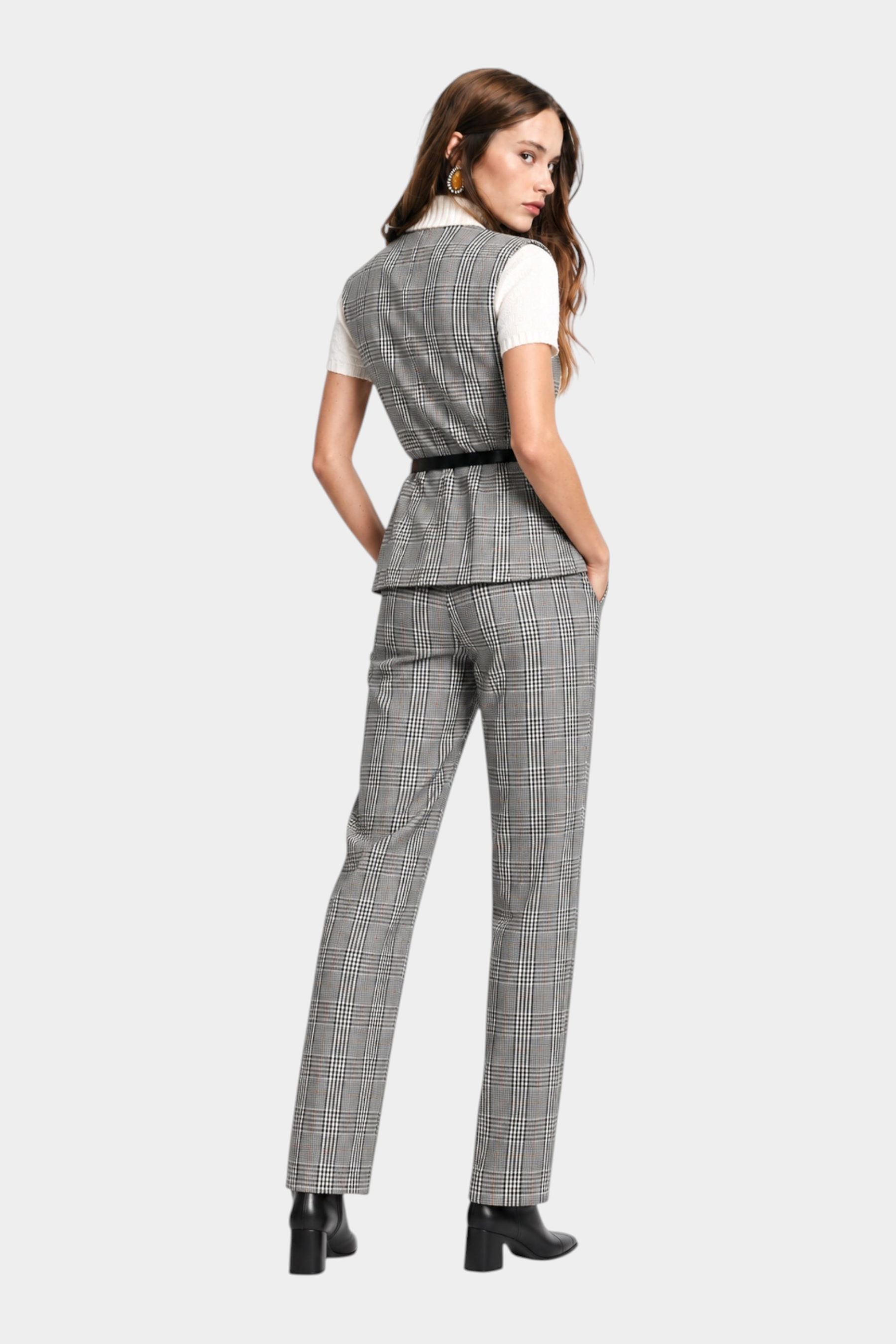 Pantalone scozzese donna grigio please - pantaloni