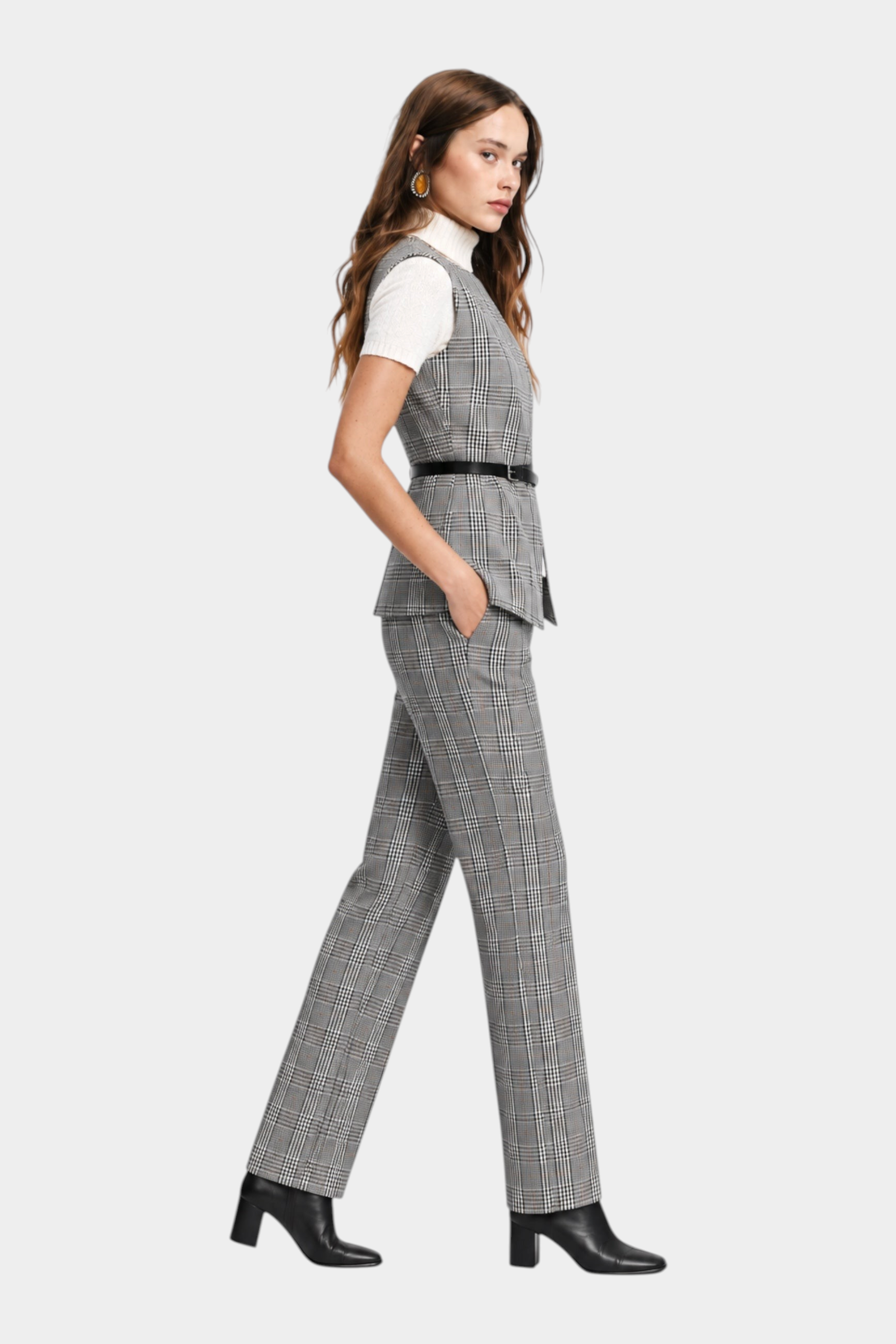 Pantalone scozzese donna grigio please - pantaloni