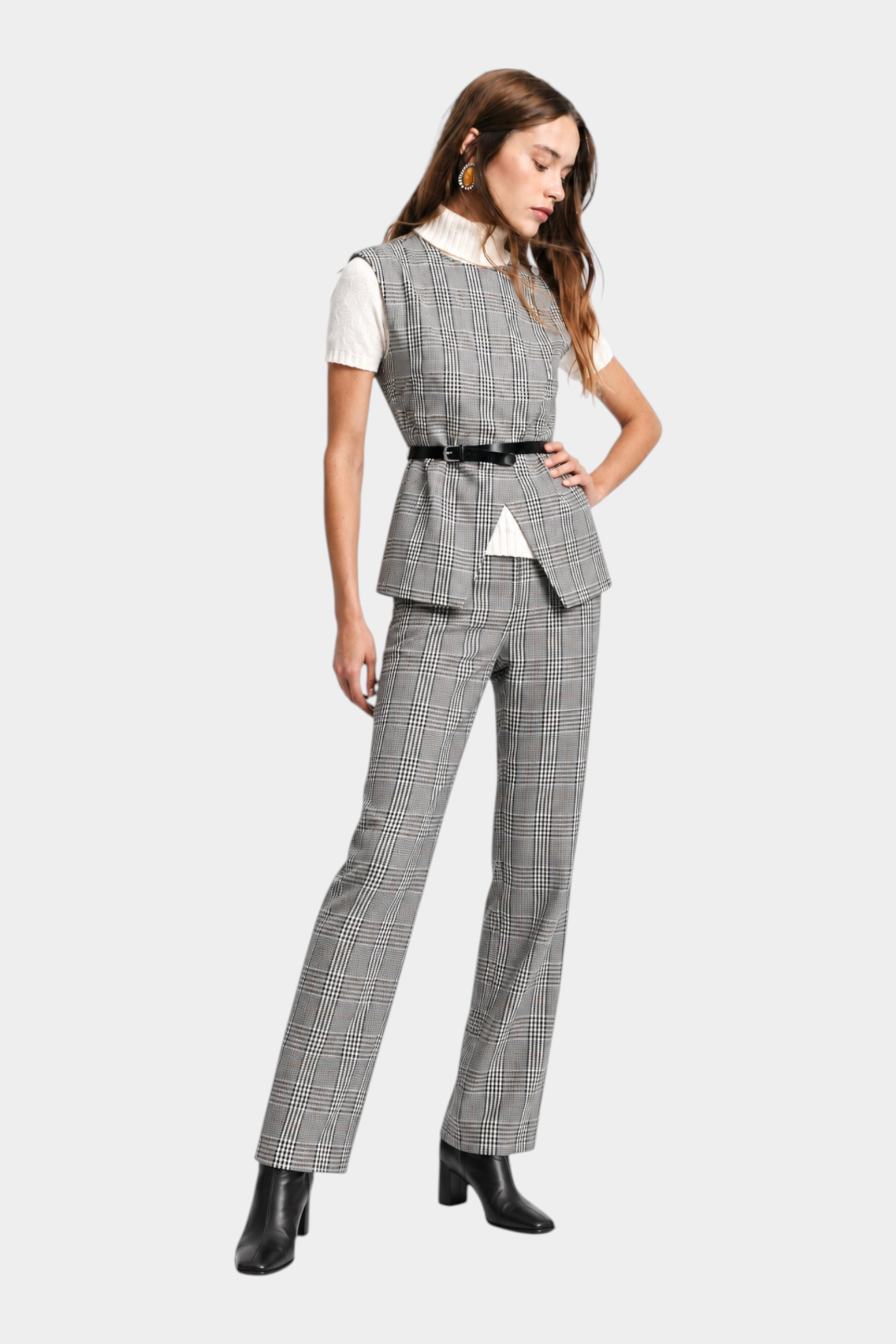 Pantalone scozzese donna grigio please - pantaloni