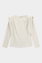 Maglione con spalle strutturate donna avorio please - maglie