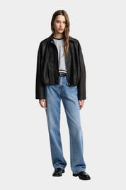 Giacca in ecopelle corta donna marrone please - giacche